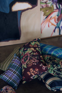 Woven Night Flower cushion, campaign shot