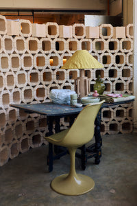 HKLIVING collection campaign styling featuring the Linen Lampshade in Mustard
