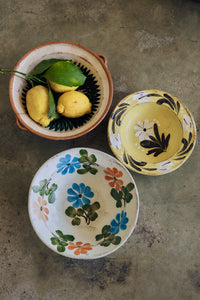 Farmhouse Ceramics Hand-Painted Bowl in Cream by HKLIVING styled on a table