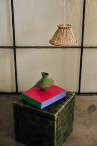 Tiled Side Table in Moss by HKLIVING – additional campaign styling shot
