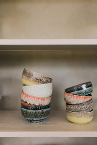 70s Ceramics Noodle Bowls in Sunset by HKLIVING, campaign shot