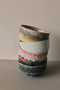 70s Ceramics Noodle Bowls in Sunset by HKLIVING, campaign shot