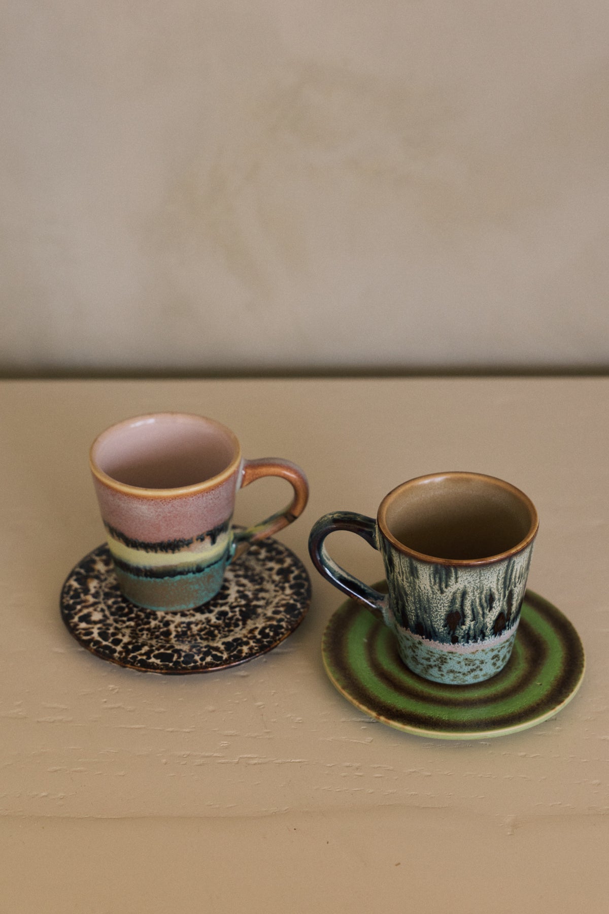 70s Ceramics campaign shot featuring the Final Touch coasters