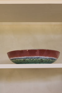 70s Ceramics Salad Bowl in Romance by HKLIVING styled on an open shelf