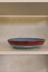 70s Ceramics Salad Bowl in Romance by HKLIVING styled alone on an open shelf, side view showing the glaze transition