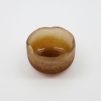 Tealight holder, Crackle, Brown