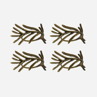 Mistle Napkin Ring, Antique Brass