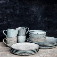 Rustic Ceramic Mug – Grey/Blue by House Doctor (30cl)
