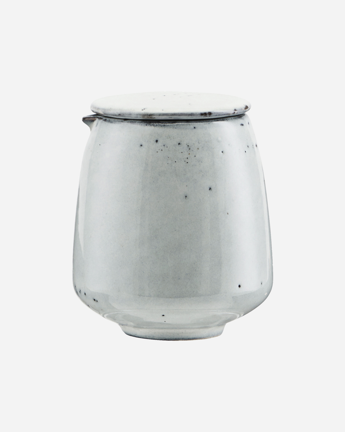Soy Jug with Lid - Rustic Grey-Blue Ceramic Jug by House Doctor