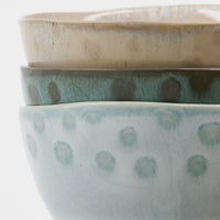 Bowls, Set of 3, Beige Green Blue, Like by House Doctor