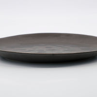 Rustic Ceramic Dinner Plate Dark Grey