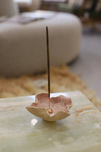 Handmade Incense Holder - Hibiscus Cherry Blossom  – NH x L.S Ceramics