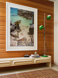 Lifestyle shot of the cream Space Lowboard by HKLIVING styled in a room setting