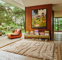 Lifestyle shot of the Space Lowboard in Sage-Cream by HKLIVING styled in a room setting