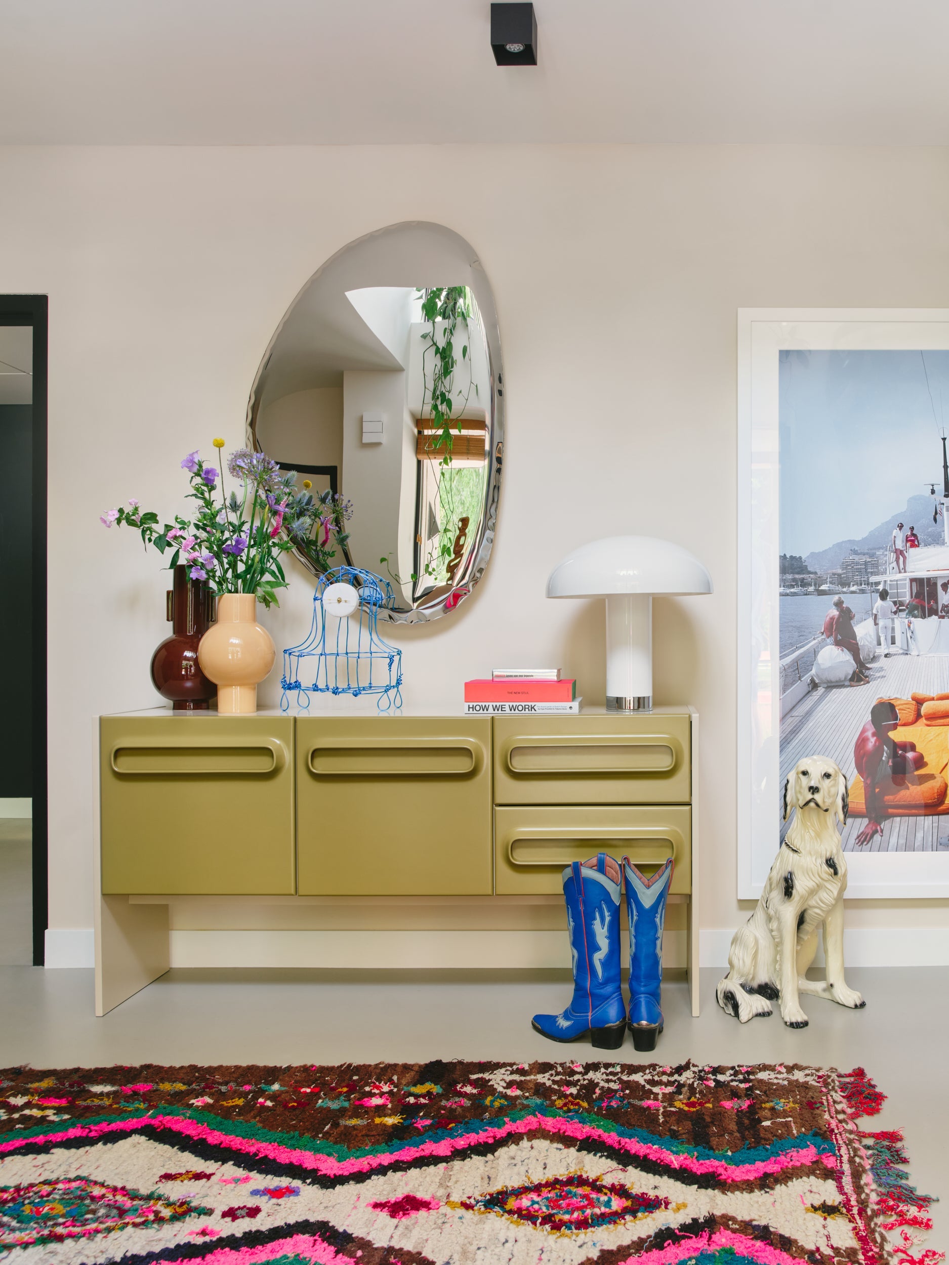 Space Dresser Sage-Cream by HKLIVING – Elegant Storage with a Soft Colour Palette