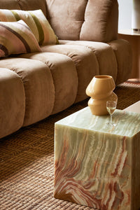 Marble Block Table, Onyx by HKLIVING