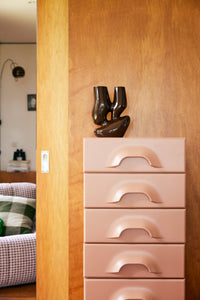 Chest of 7 Drawers in Blush Pink by HKLIVING