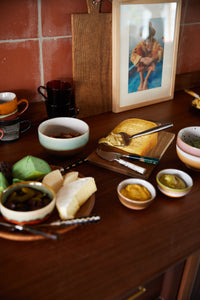 Noodle Bowls, Set of 4, Geyser, HKLIVING 70s Ceramics