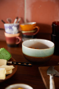 Noodle Bowls, Set of 4, Geyser, HKLIVING 70s Ceramics