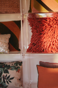 Cherry Red Rugged Woollen Cushion 50x50cm (High Pile) – HKLIVING