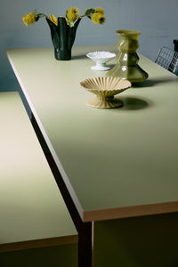 HKLIVING 220cm dining table styled in an open-plan dining room with calm modern colour

