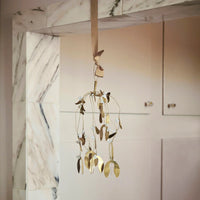 Brass Finish Mistletoe Hanging Decoration by House Doctor