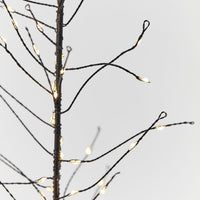 Wire Christmas tree, Glow, Black, 45cm