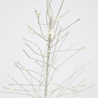 Wire Christmas tree, Glow, White, 45cm