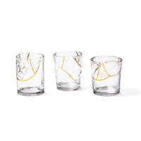 Seletti Kintsugi Water Glass - Artisan Glass with 24K Gold Detailing (Multiple Designs)