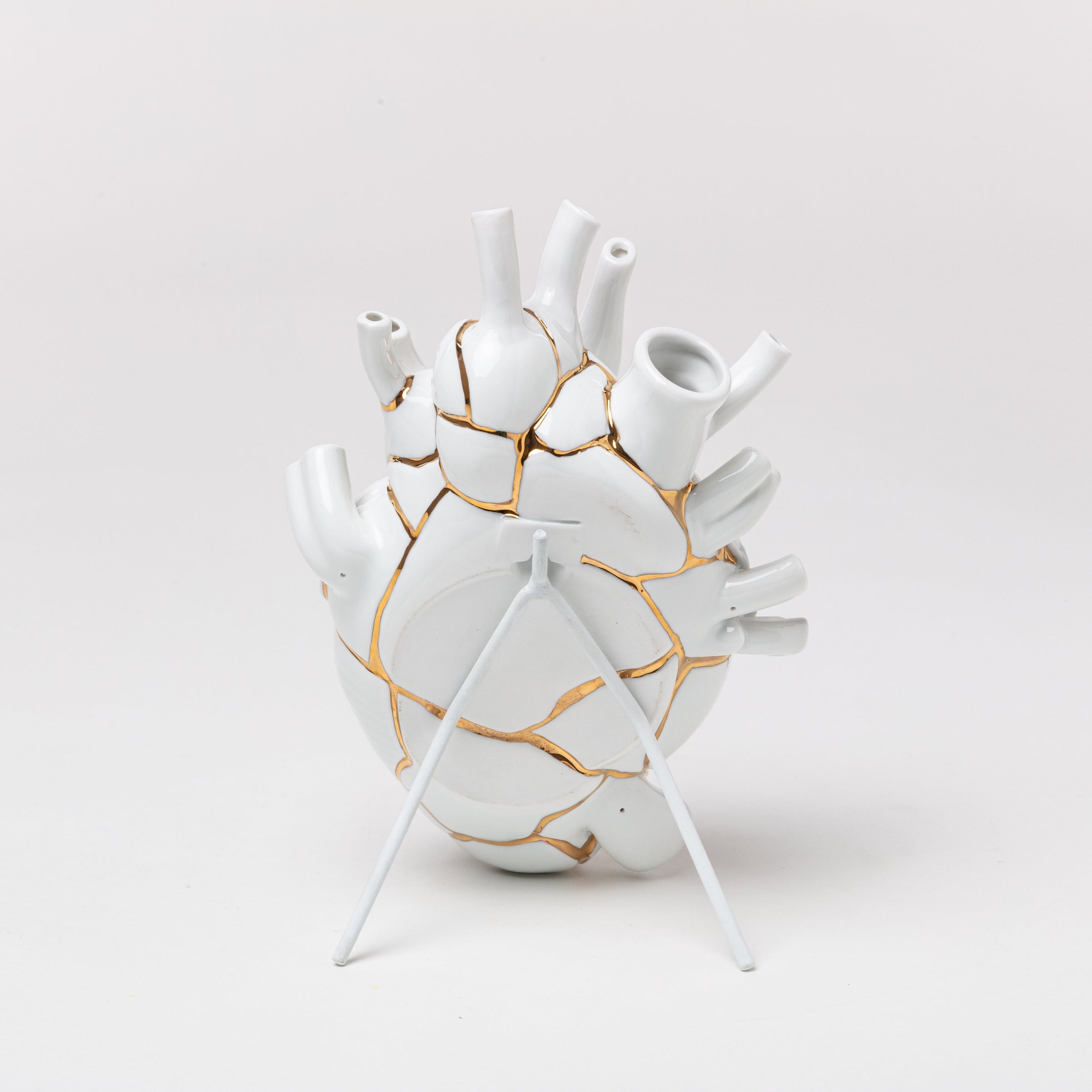 Seletti Love In Bloom Kintsugi Vase - Japanese-Inspired Anatomical Heart Vase