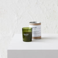 Scented Candle, Fig and Apricot, Green Glass Candle by Meraki