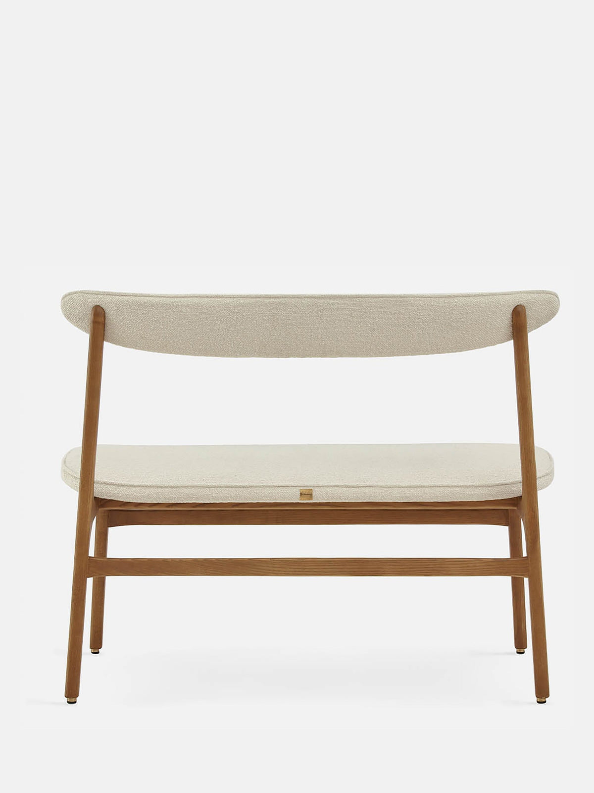 200-190 Bench by 366 Concept in Bouclé Creme with Dark Ash legs, view 4