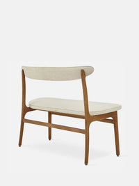 200-190 Bench by 366 Concept in Bouclé Creme with Dark Ash legs, view 5