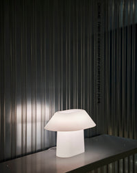 Drome Table Lamp by HAY White Opal Table Lamp
