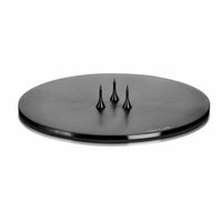 Small Matt Black Candle Plate
