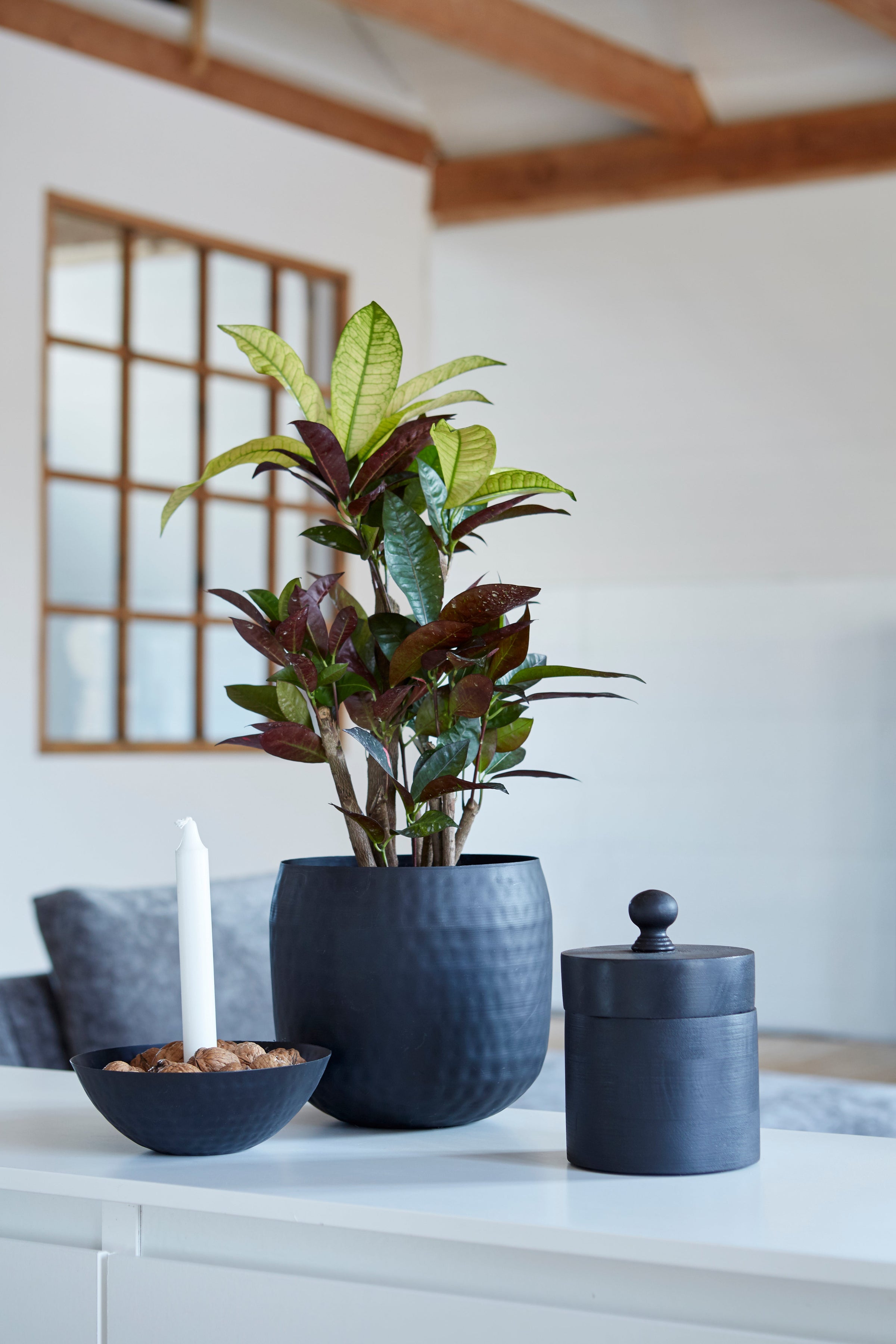 Black Wooden Storage Jar – Naresh by Wikholmform (13x16cm)