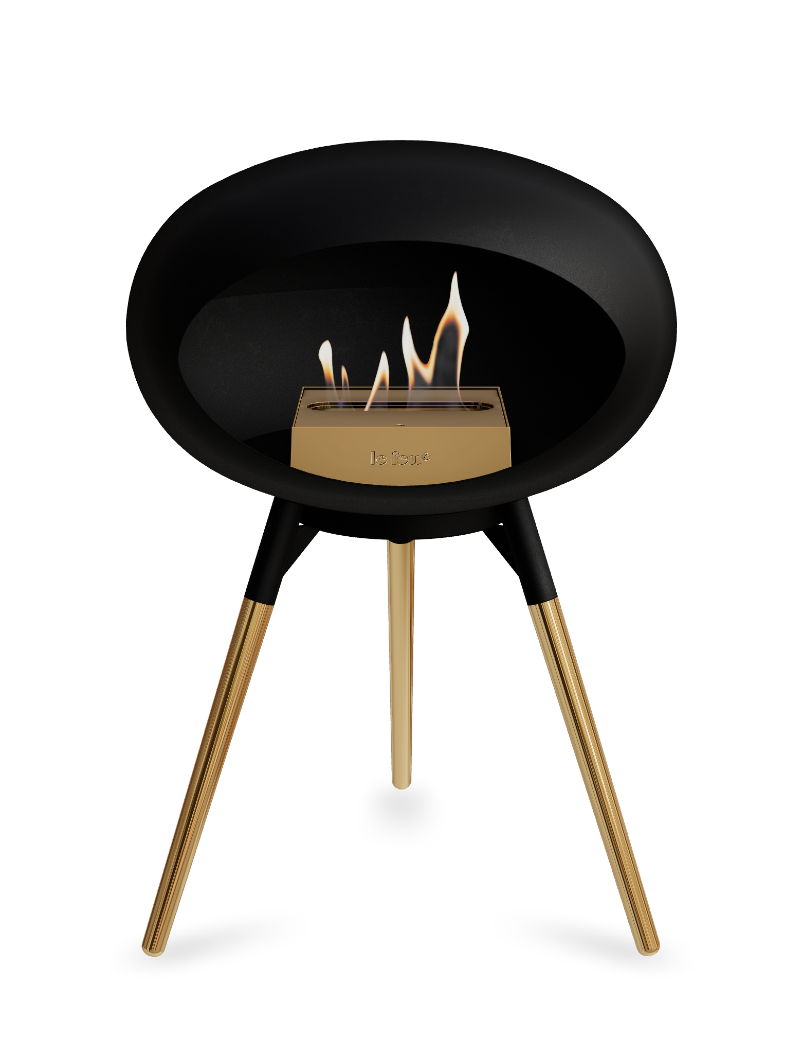 Le Feu Dome Ground Low – Freestanding Bioethanol Fireplace, Classic Size