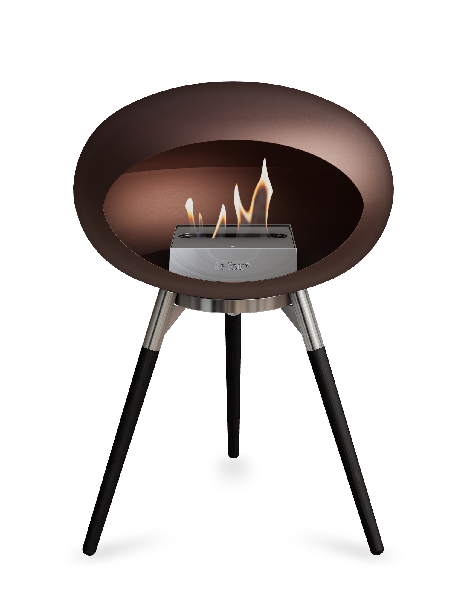 Le Feu Dome Ground Low – Freestanding Bioethanol Fireplace, Classic Size