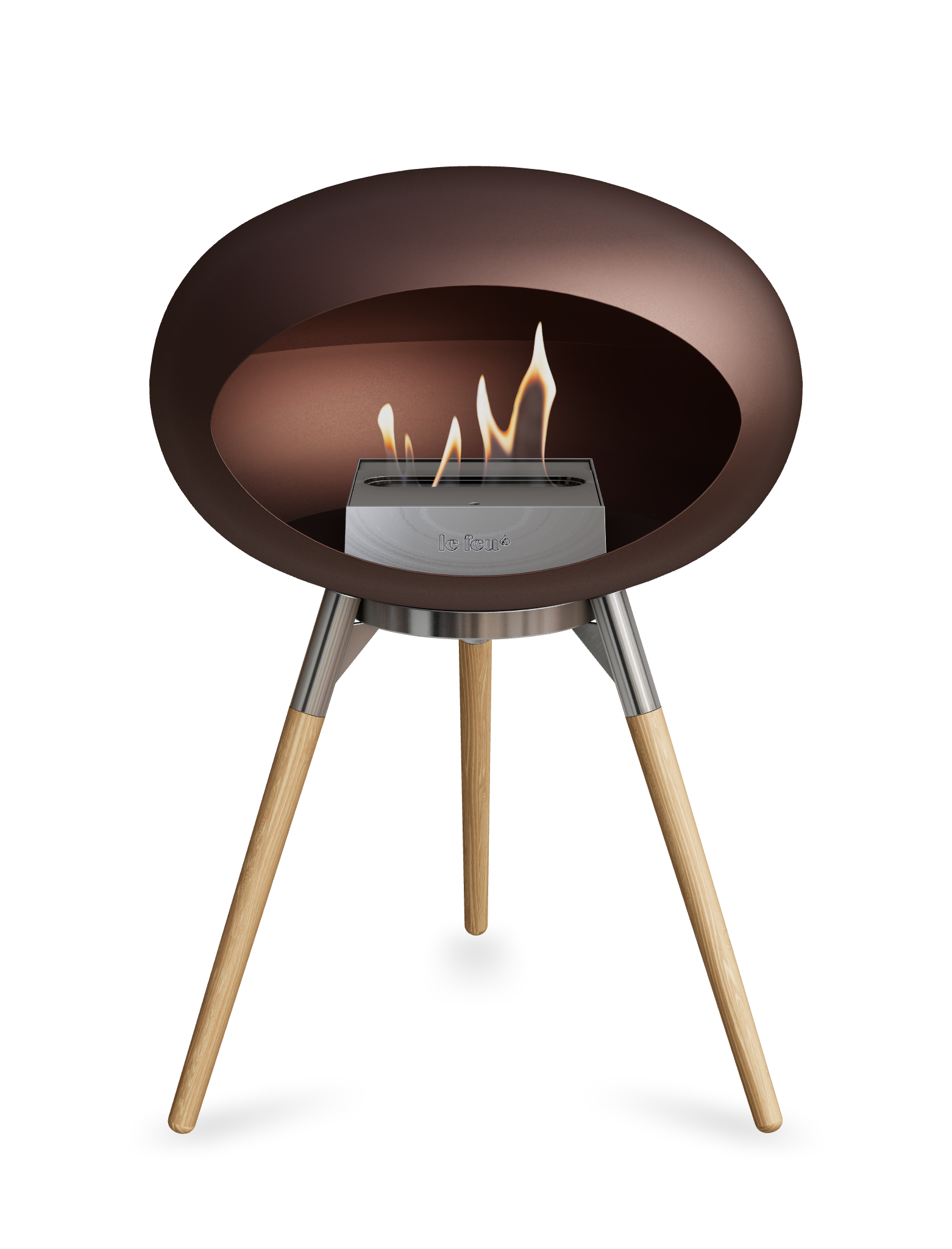 Le Feu Dome Ground Low – Freestanding Bioethanol Fireplace, Classic Size