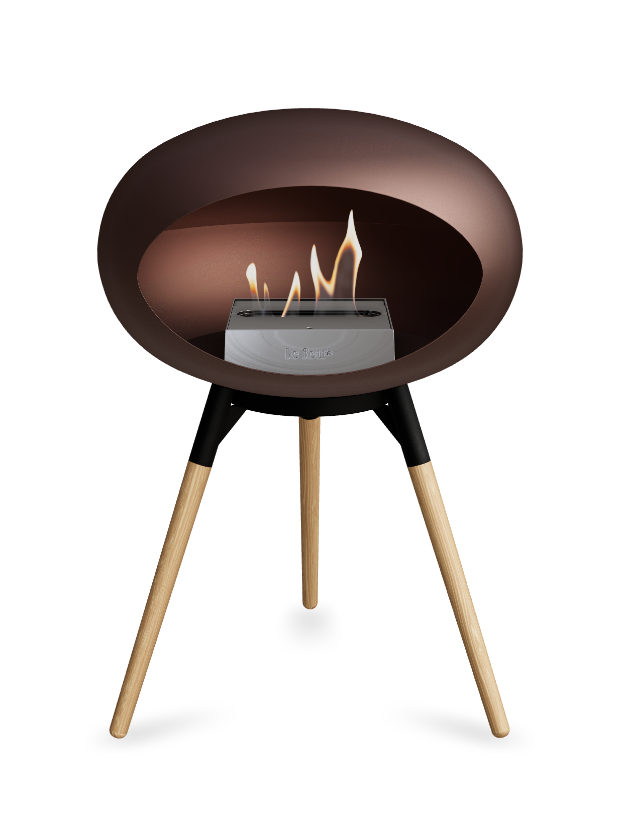 Le Feu Dome Ground Low – Freestanding Bioethanol Fireplace, Classic Size