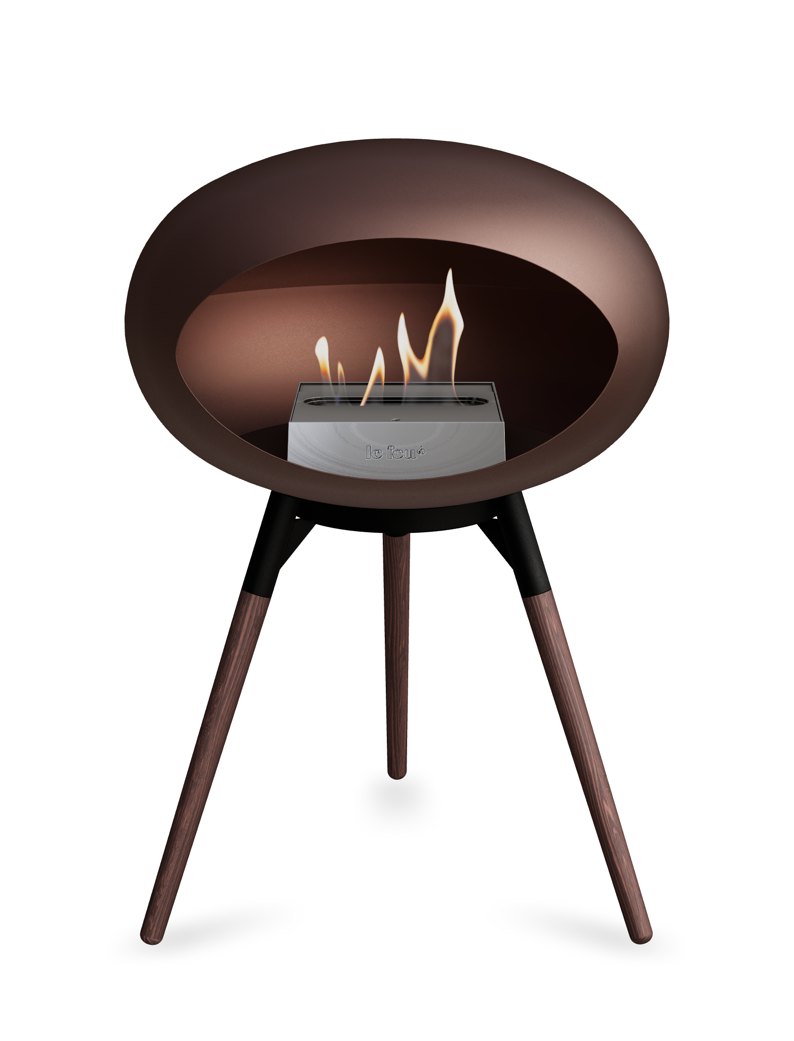 Le Feu Dome Ground Low – Freestanding Bioethanol Fireplace, Classic Size