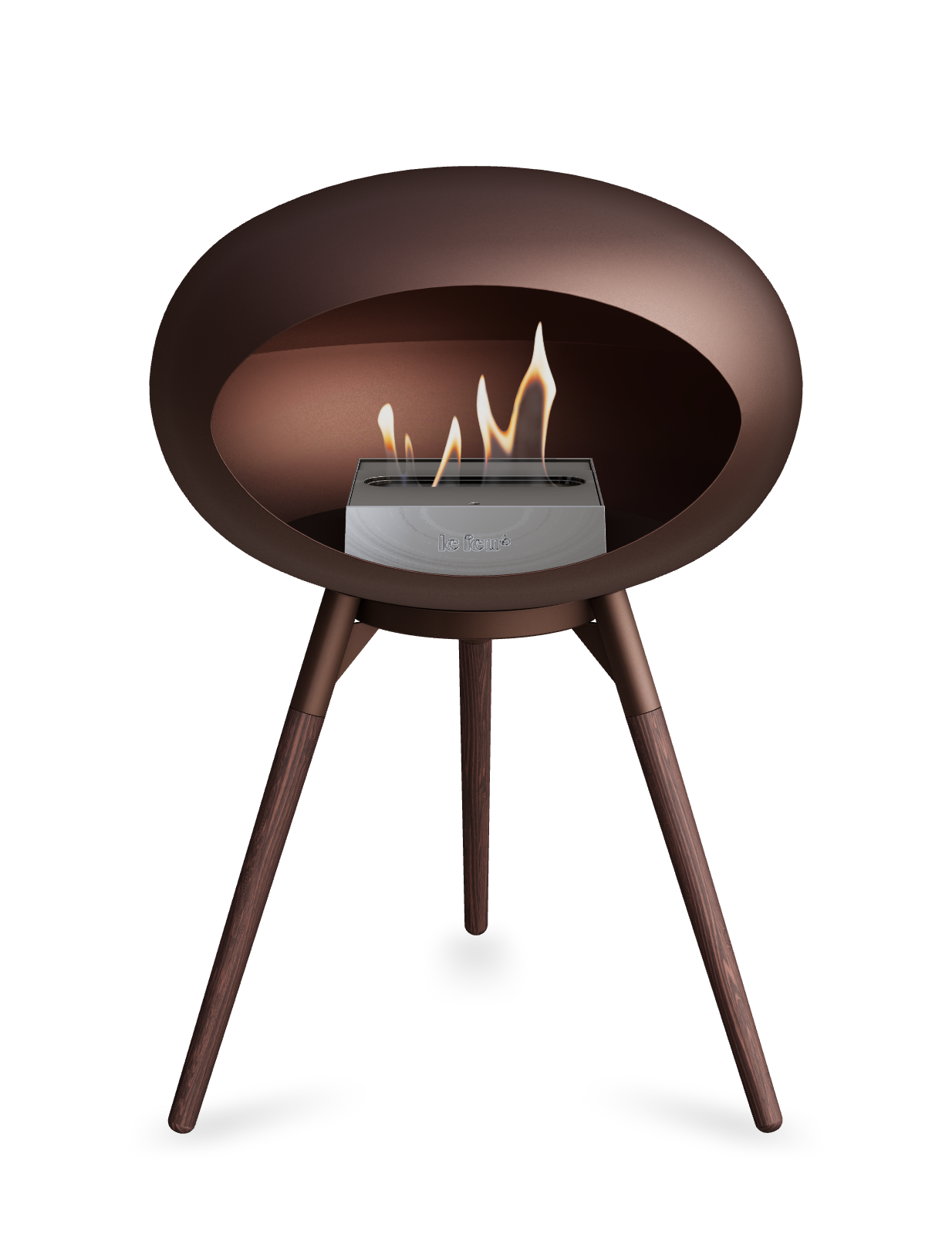 Le Feu Dome Ground Low – Freestanding Bioethanol Fireplace, Classic Size