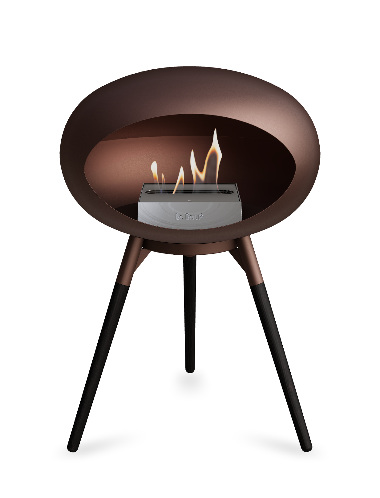 Le Feu Dome Ground Low – Freestanding Bioethanol Fireplace, Classic Size