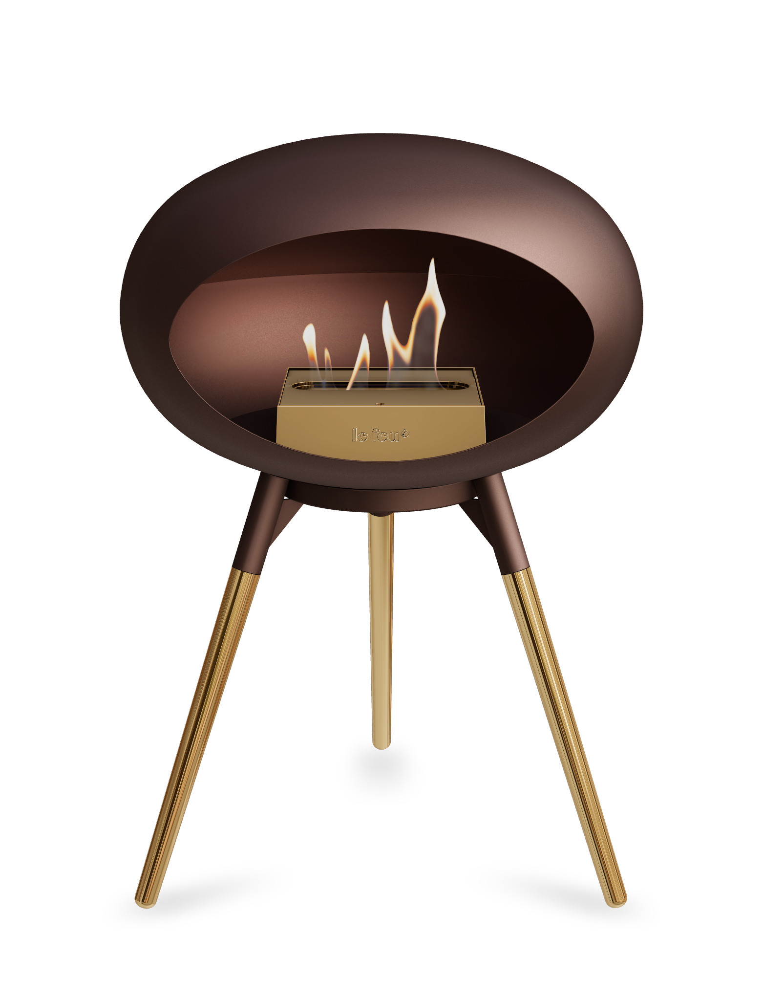 Le Feu Dome Ground Low – Freestanding Bioethanol Fireplace, Classic Size