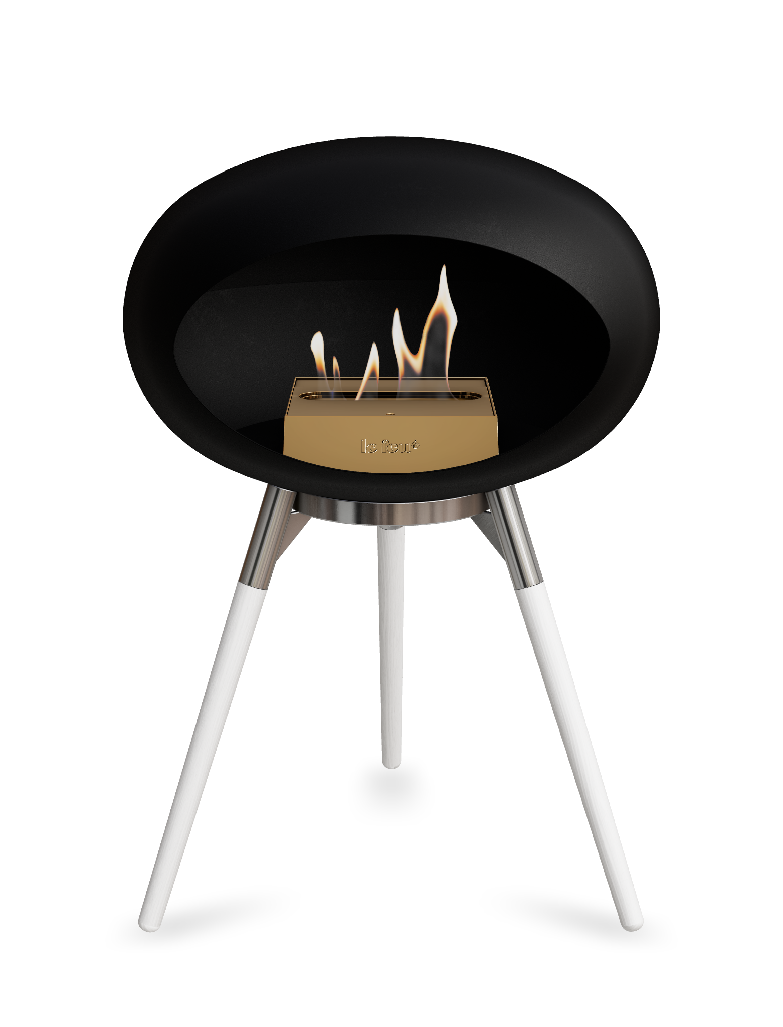 Le Feu Dome Ground Low – Freestanding Bioethanol Fireplace, Classic Size