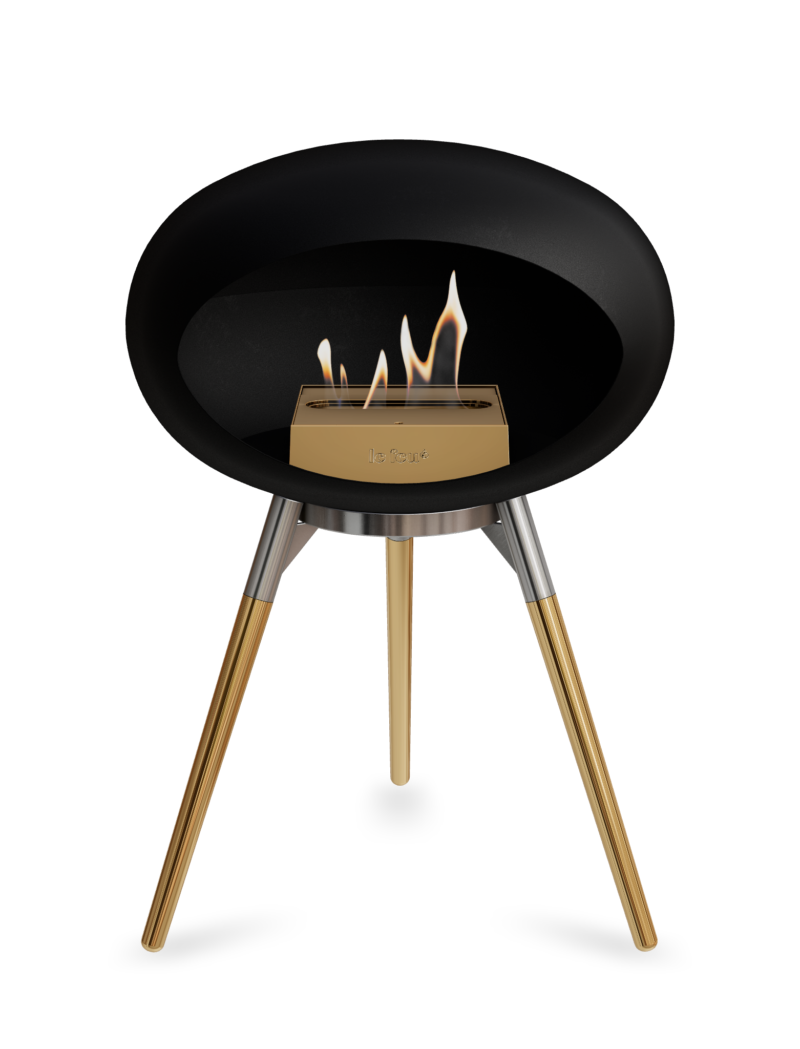 Le Feu Dome Ground Low – Freestanding Bioethanol Fireplace, Classic Size