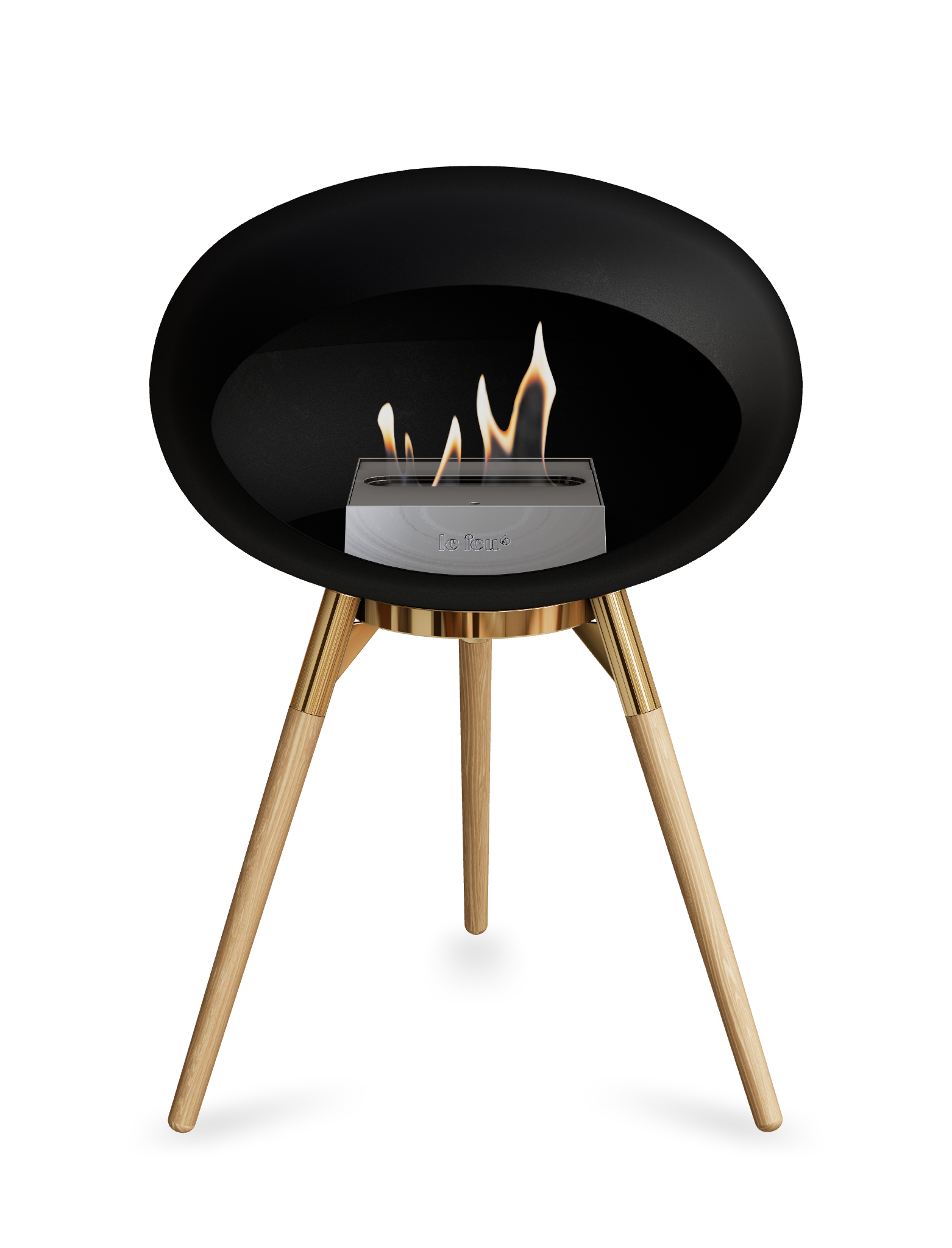Le Feu Dome Ground Low – Freestanding Bioethanol Fireplace, Classic Size