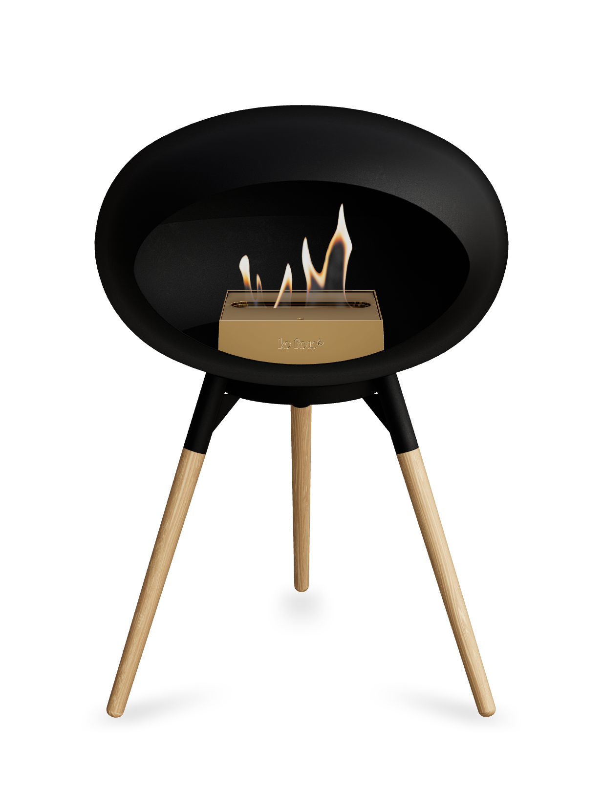 Le Feu Dome Ground Low – Freestanding Bioethanol Fireplace, Classic Size