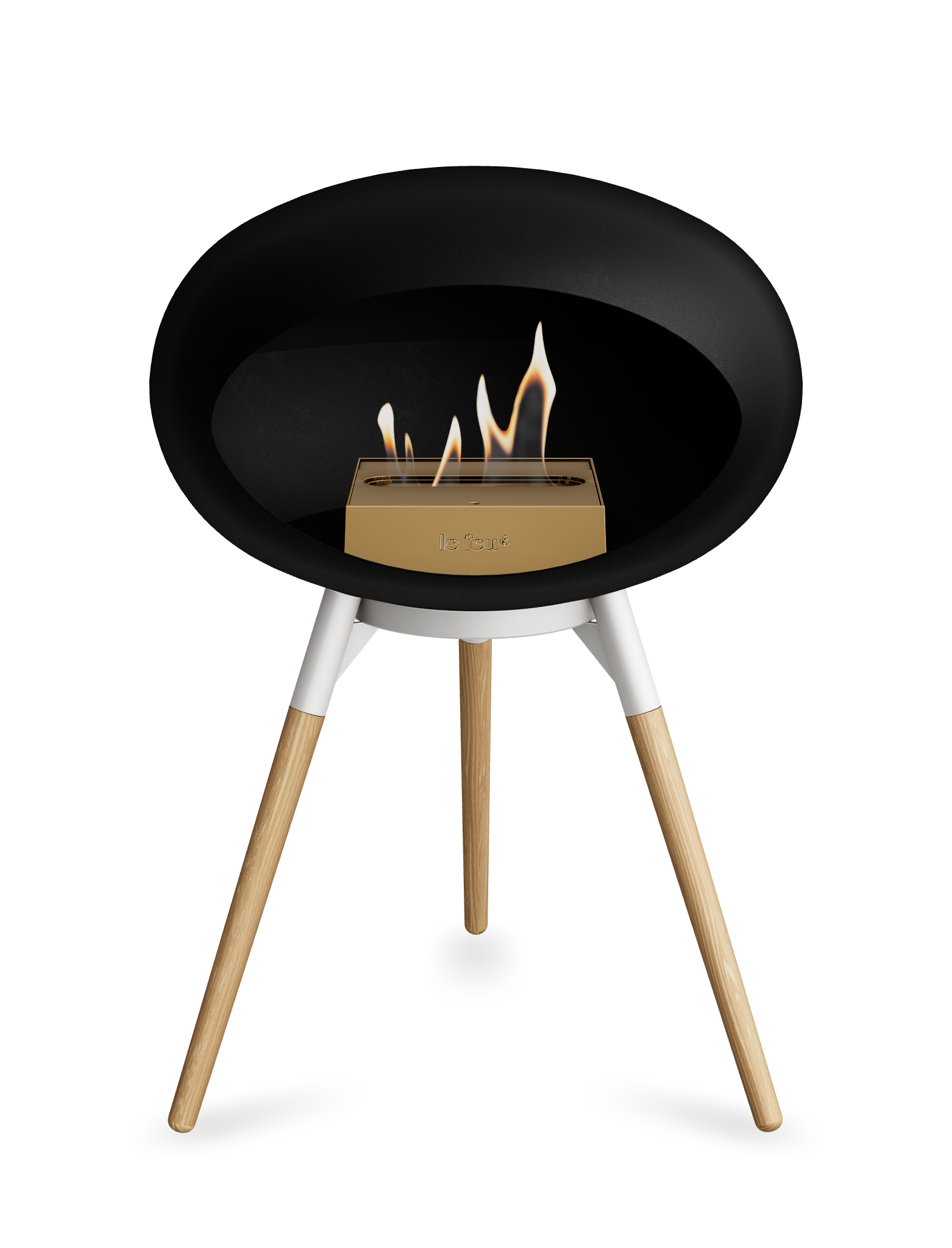 Le Feu Dome Ground Low – Freestanding Bioethanol Fireplace, Classic Size
