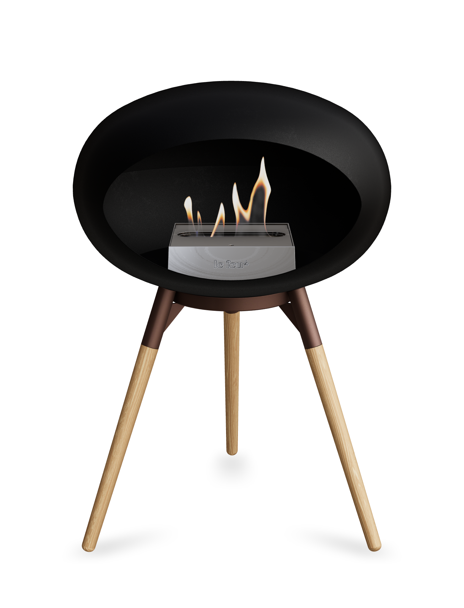 Le Feu Dome Ground Low – Freestanding Bioethanol Fireplace, Classic Size